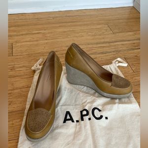 Caramel APC A.P.C. Wedges In Size 39 / 8 Never Worn
